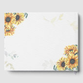 Sunflower Rustic Elegant Geometric Gold Wedding Gastenboek (Achterkant)