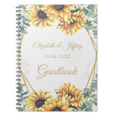 Sunflower Rustic Elegant Geometric Gold Wedding Notitieboek (Voorkant)