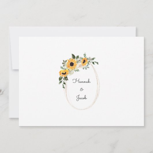 Sunflower Rustic Eucalyptus Foto Save The Date (Achterkant)