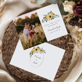 Sunflower Rustic Eucalyptus Foto Save The Date