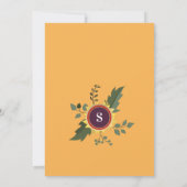 Sunflower Rustic Floral Wedding Kaart (Achterkant)