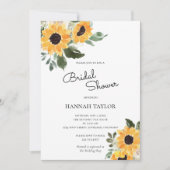 Sunflower Rustic Greenery Bridal Shower Kaart (Voorkant)