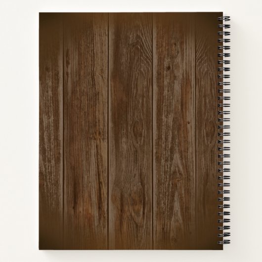 Sunflower Rustic Mason Jar Monogram Notitieboek (Achterkant)