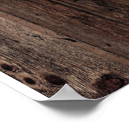 Sunflower Rustic String Lights Happy Birthday Poster (Hoek)