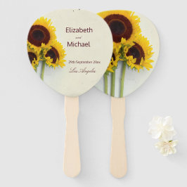 Sunflower Rustic Wedding Handwaaier