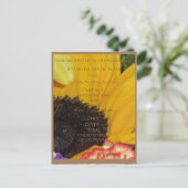 SUNFLOWER RUSTIC WEDDING INVITEERT ENSEMBLE BRIEFKAART (Staand voorkant)