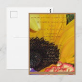 SUNFLOWER RUSTIC WEDDING INVITEERT ENSEMBLE BRIEFKAART (Voorkant / Achterkant)
