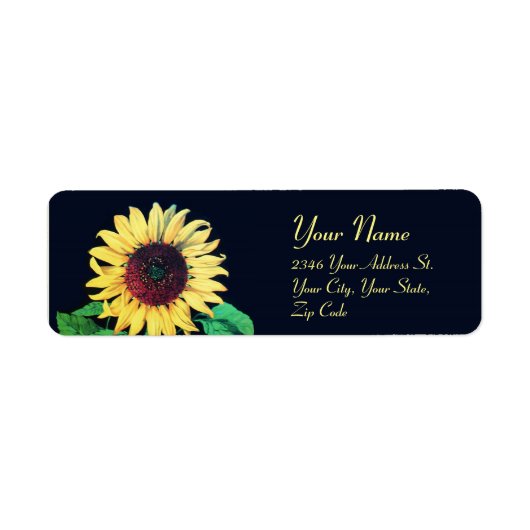 SUNFLOWER Rustic Wedding Summer Party Etiket (Voorkant)