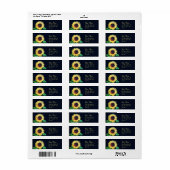 SUNFLOWER Rustic Wedding Summer Party Etiket (Full Sheet)