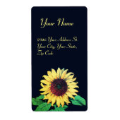 SUNFLOWER Rustic Wedding Summer Party Etiket (Voorkant)