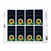 SUNFLOWER Rustic Wedding Summer Party Etiket (Full Sheet)
