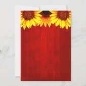 Sunflower Rustic Wood Engagement Party Kaart (Achterkant)
