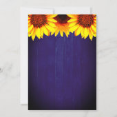 Sunflower Rustic Wood Graduation Party Kaart (Achterkant)