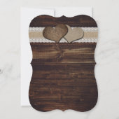 Sunflower Rustic Wood String Lights Wedding Kaart (Achterkant)