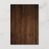 Sunflower Rustic Wood Waterverf Weekend Details Informatiekaartje (Achterkant)