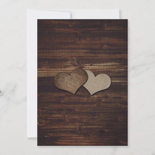 Sunflower Rustic Wood Wedding Kaart (Achterkant)