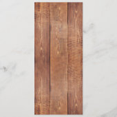 Sunflower rustieke String Lights Bruiloft Menu (Achterkant)