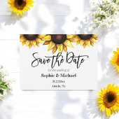 Sunflower Save the Date Floral Wedding Aankondiging