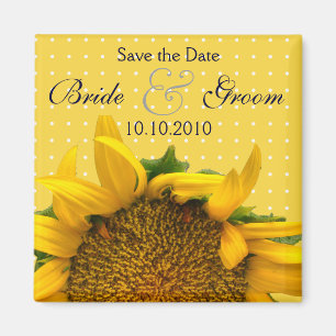 Sunflower Save-the-Date Magneet