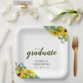 Sunflower Script Graduation Party Papieren Bordje