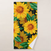 Sunflower seamless pattern. Background with yellow Badhanddoek (Badhanddoek)