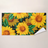 Sunflower seamless pattern. Background with yellow Badhanddoek (Badhanddoek)
