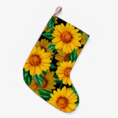Sunflower seamless pattern. Background with yellow Kleine Kerstsok (Voorkant (Hangend))