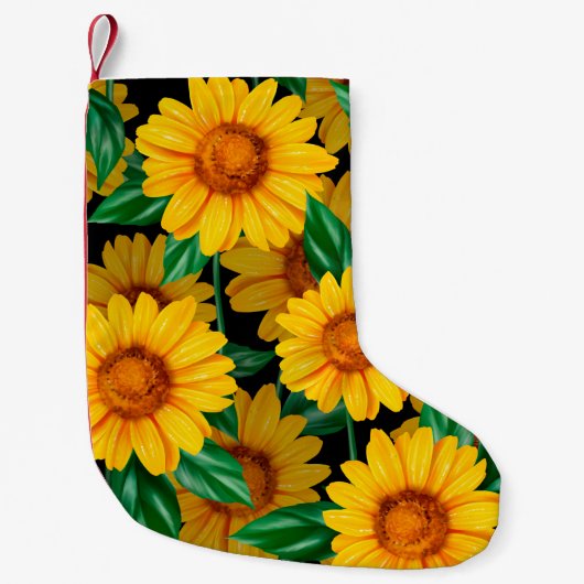 Sunflower seamless pattern. Background with yellow Kleine Kerstsok (Voorkant)
