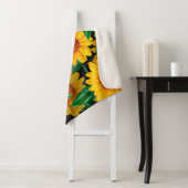 Sunflower seamless pattern. Background with yellow Sherpa Deken (In situ)