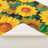 Sunflower seamless pattern. Background with yellow Sherpa Deken (3/4)