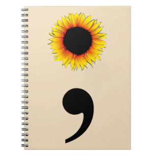 Sunflower Semicolon-laptop Notitieboek