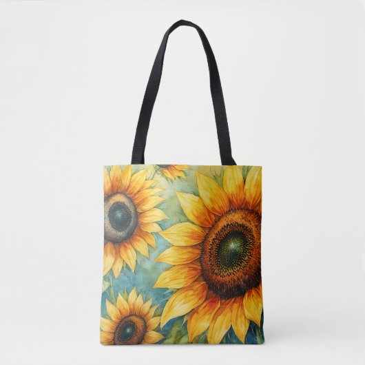 Sunflower Serenity Canvas Tas (Voorkant)
