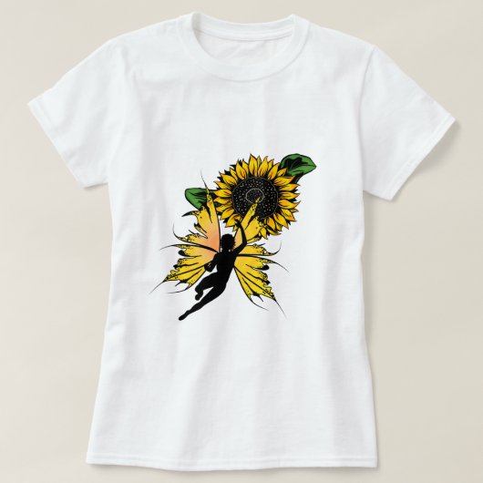 Sunflower Shadow Fairy T-shirt (Design voorkant)
