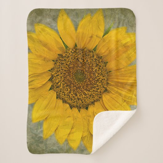 Sunflower Sherpa Blanket Sherpa Deken (Voorkant)