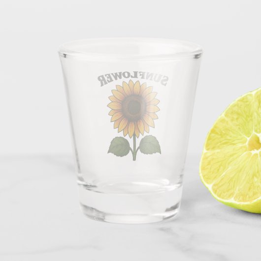 sunflower Shot glass Shot Glas (Achterkant)