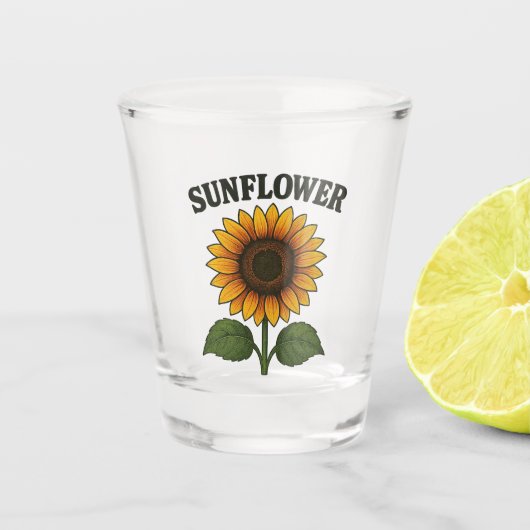 sunflower Shot glass Shot Glas (Voorkant)