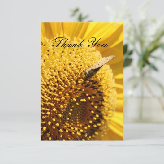 Sunflower Skipper Hartelijk dank Bedankkaart (Staand voorkant)
