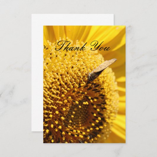 Sunflower Skipper Hartelijk dank Bedankkaart (Voorkant / Achterkant)