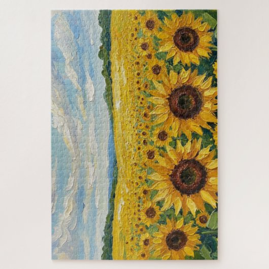 Sunflower sky puzzle legpuzzel (Verticaal)