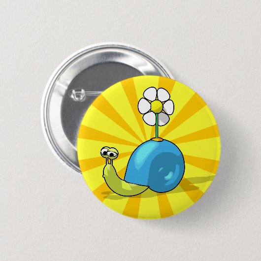 SUNFLOWER SNAIL Button (Voorkant /achterkant)