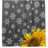 Sunflower Snowflake Showgordijn Douchegordijn (Voorkant)