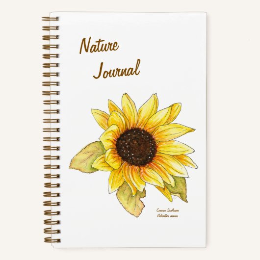 Sunflower spiral sketch/lined journal customizable notitieboek (Voorkant)