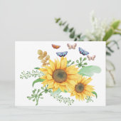 Sunflower Spring Holiday Card Feestdagenkaart (Staand voorkant)