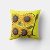 Sunflower Springtime Sierkussen Home Decor (Achterkant)
