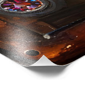 Sunflower Stained Glass Heart Steampunk Series Foto Afdruk (Hoek)