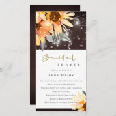 SUNFLOWER STARRY MASON JAR VRIJGEZELLENFEEST INVIT BEDANKKAART (Voorkant / Achterkant)