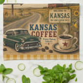 Sunflower State Coffee Kitchen Americana Theedoek (Gevouwen)