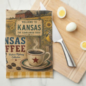 Sunflower State Coffee Kitchen Americana Theedoek (Quarter Fold)