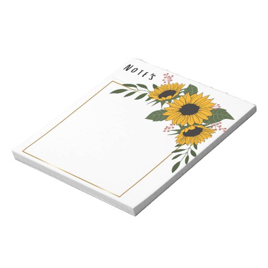 Sunflower Sticky Note's Notitieblok (Linkerzijde)