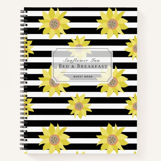 Sunflower Stripe B&B Vakantiehuis gastenboek Notitieboek (Voorkant)